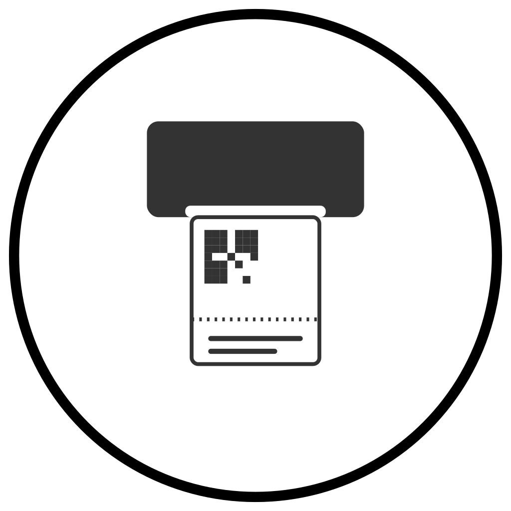 QR Ticket Printing Icon